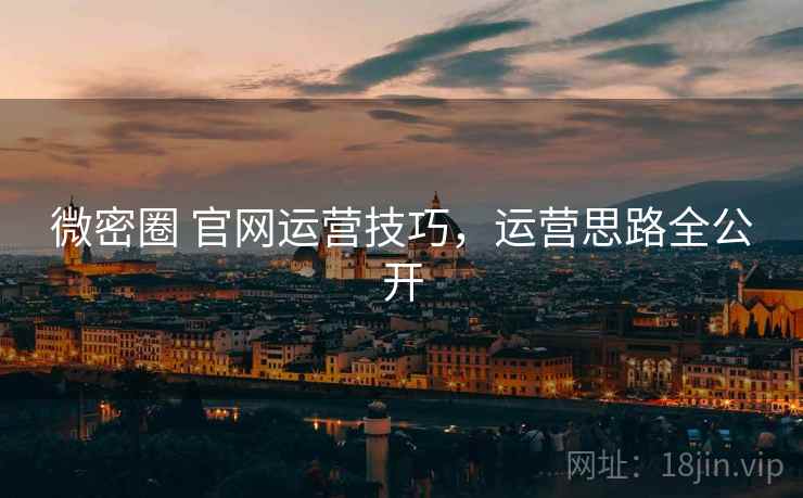 微密圈 官网运营技巧，运营思路全公开