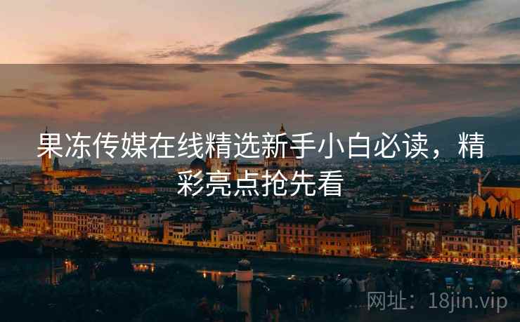 果冻传媒在线精选新手小白必读，精彩亮点抢先看